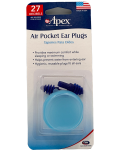 Apex - Air Pocket Ear Plugs - Blue - 27 Decibels