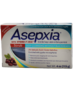 Asepxia Acne Bar Soap - Scrub - 4 OZ