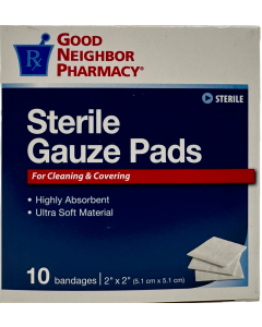 Good Neighbor Pharmacy - Sterile Gauze Pads - 2x2 - 10 Ct
