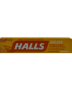 Halls Relief Honey Lemon Cough drops - 9 Ct