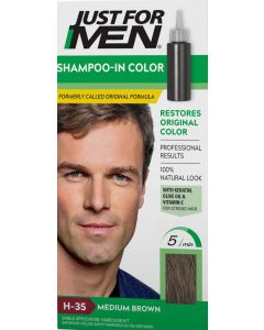 Just For Men Shampoo-In Color - Medium Brown(H-35) - Single Application Kit