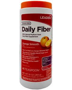 Leader Daily Fiber Powder - Orange Smooth Flavor - 10 OZ