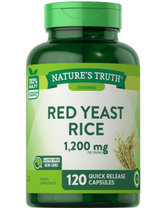 Nature's Truth Red Yeast Rice 1200 mg- 120 Quick Release Capsules