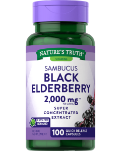 Nature's Truth Sambucus Black Elderberry 2,000 mg - 100 Quick Release Capsules
