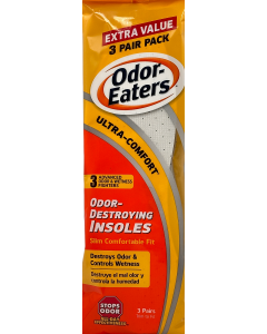 Odor Eaters - Ultra Comfort - Odor Destroying Insoles - 3 Pair Pack