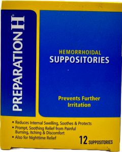Preparation H - Hemorrhoidal Suppositories - 12 Ct