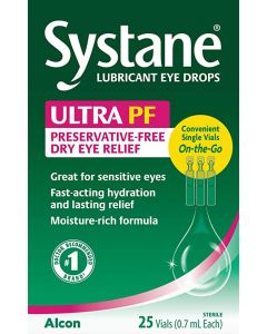 Systane Lubricant Eye Drops - Ultra Preservative Free - 25 Vials (0.7 mL Each)
