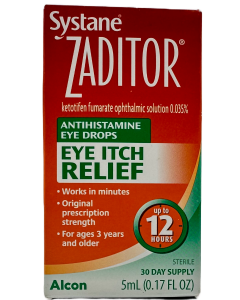 Systane Zaditor Antihistamine Eye Drops - Eye Itch Relief - 5 mL